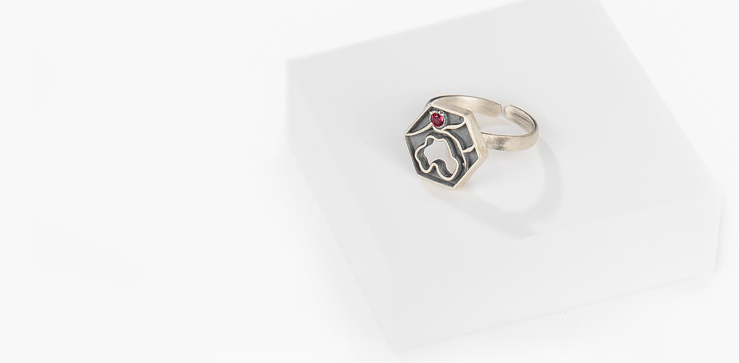 Frizzy Hair Midi Ring
