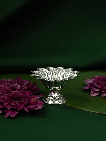 Lotus Diya Crafted in 925 Silver