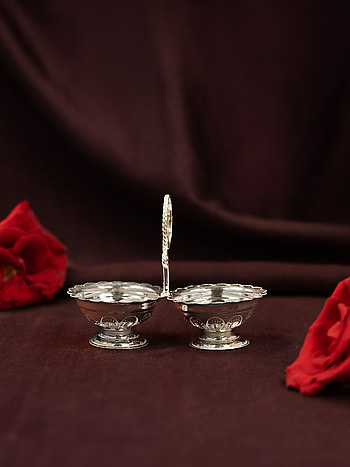 Urja Haldi Kumkum Stand Crafted in 925 Silver