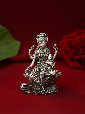 Vaibhav Lakshmi Idol Crafted in 925 Silver