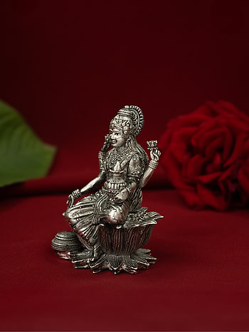 Vaibhav Lakshmi Idol Crafted in 925 Silver