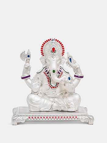 Vakratunda Ganesha Idol Crafted in 925 Silver