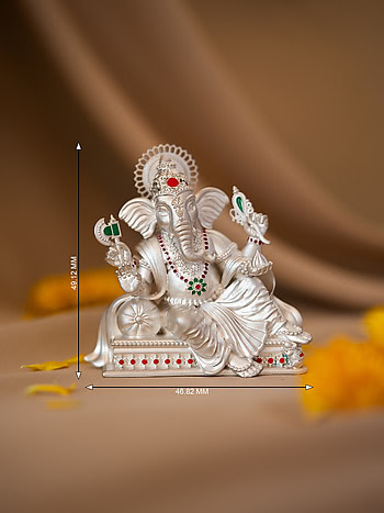 Buy Lambodhar Ganesh Idol Crafted In 925 Silver from Shaya