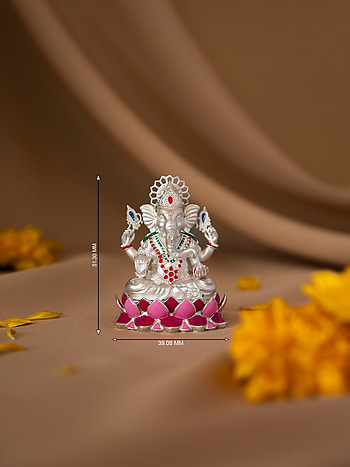 Ekadanta Ganesh Idol Crafted in 925 Silver