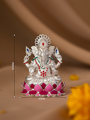 Gajanana Ganesh Idol Crafted in 925 Silver