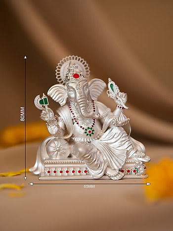 Siddhaye Ganesh Idol in 925 Silver