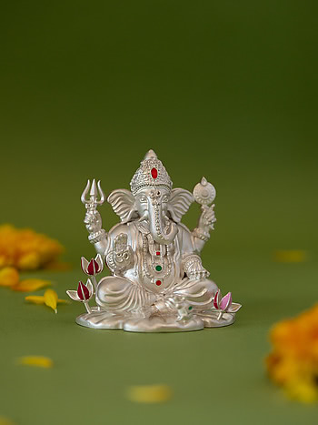 Vigneshwar Ganesh Idol in 925 Silver