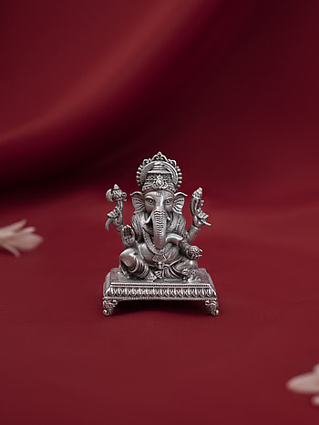 Mangalmurti Ganesh Idol Crafted in 925 Silver
