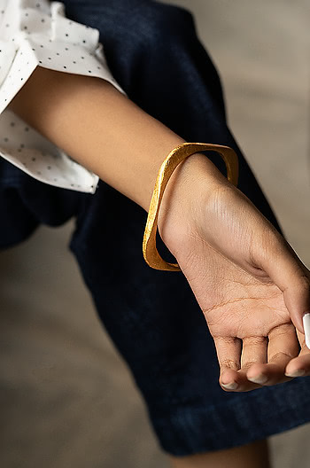 Jennifer L Bangle in Gold Plating Jennifer L Bangle in Gold Plating