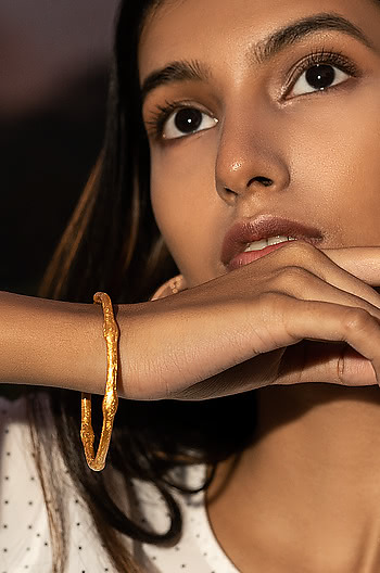 Emily R Bangle in Gold Plating Emily R Bangle in Gold Plating