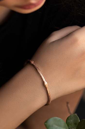 Emily R Bangle in Rose Gold Plating Emily R Bangle in Rose Gold Plating