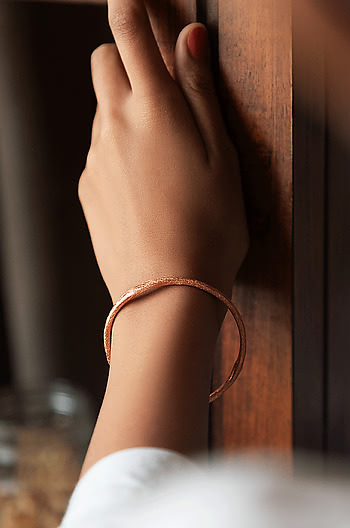 Gigi H Bangle in Rose Gold Plating Gigi H Bangle in Rose Gold Plating