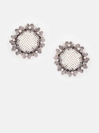 Ada L Earrings in 925 Oxidised Silver