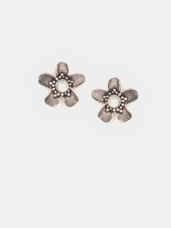 Shirin E Earrings in 925 Oxidised Silver