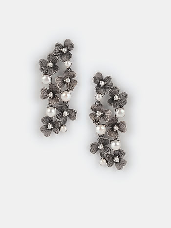 Cleopatra Earrings in 925 Oxidised Silver