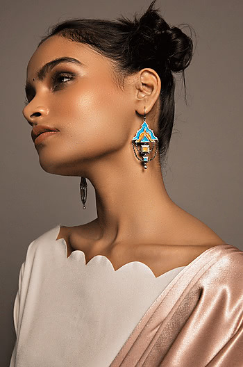 Antique Mukuta Sculpture Earrings