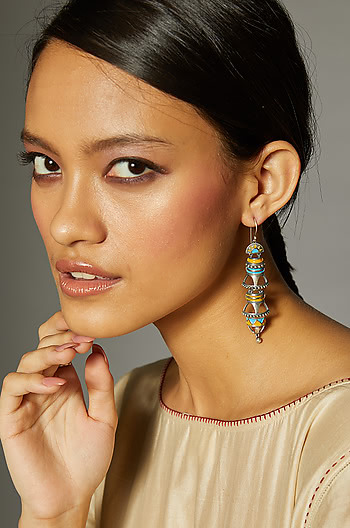Antique Patra Pillar Earrings