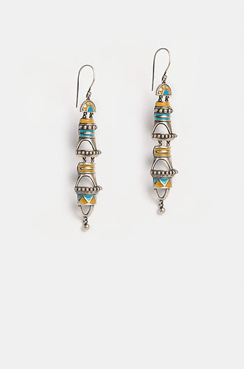 Antique Patra Pillar Earrings