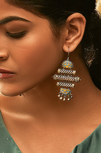 Antique Srasta Step Earrings