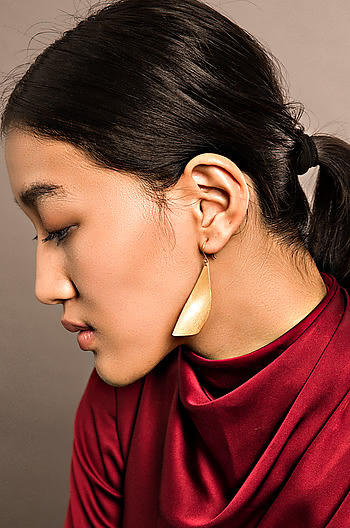 On Point Earrings in Gold Plating