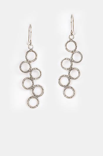 Oxidised , Dangle Earrings , Circle Oxidised , Dangle Earrings , Circle