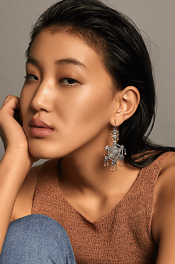 Antique Razia Shield Earrings