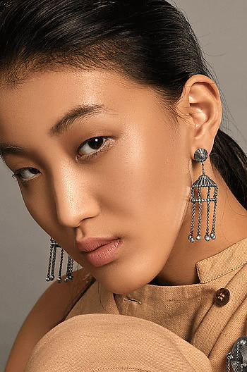 Antique Rudrama Shield Earrings