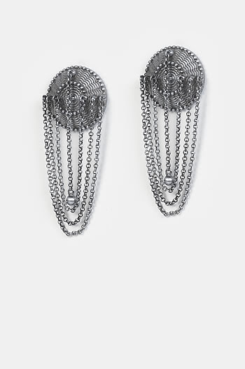 Antique Telin Shield Earrings