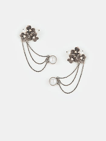 Clara B Earrings in 925 Oxidised Silver