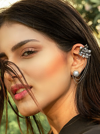 Clara B Earrings in 925 Oxidised Silver