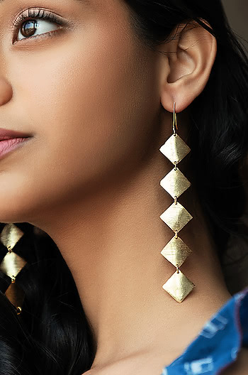 Checklist Earrings in Gold Plating