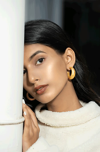Hailey B Hoops in Gold Plating