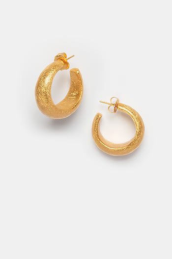 Hailey B Hoops in Gold Plating
