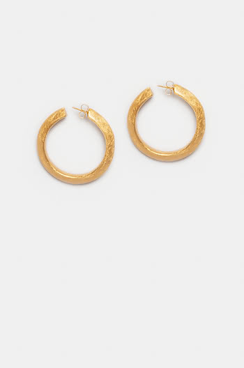 Gigi H Hoops in Gold Plating