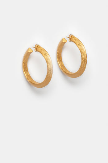 Gigi H Hoops in Gold Plating