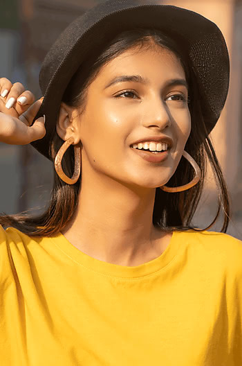 Jessica A Hoops in Gold Plating