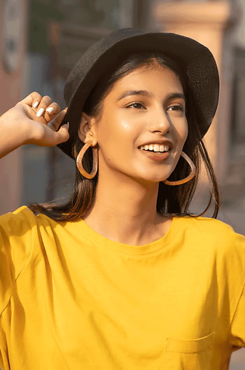 Jessica A Hoops in Gold Plating