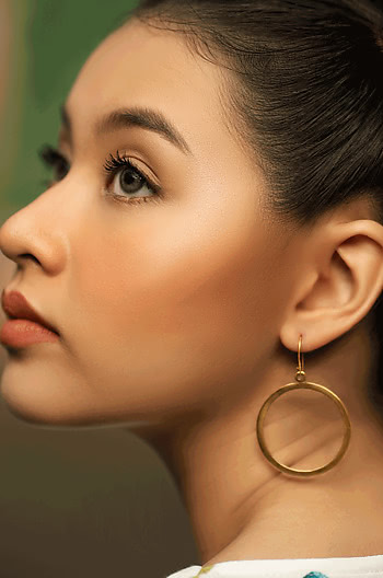 Selena G Mini Hoops in Gold Plating Selena G Mini Hoops in Gold Plating