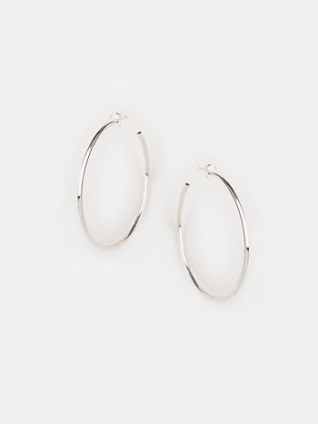 Rihanna F Mini Hoops in 925 Silver