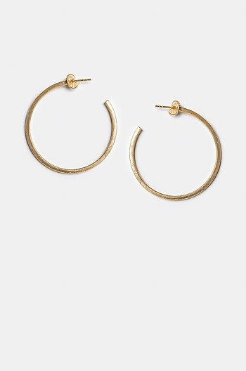 Rihanna F Mini Hoops in Gold Plating Rihanna F Mini Hoops in Gold Plating