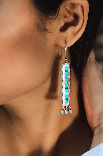 Antique Vapi Pillar Earrings