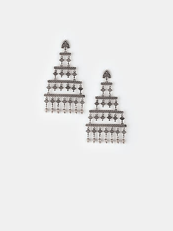 Antique Nanammas Temple Visit Earrings in 925 Silver