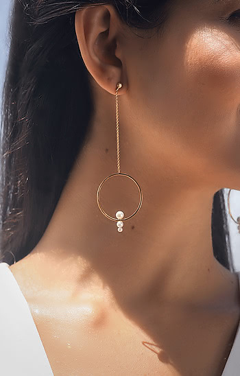 Office Shenanigans Earrings in Gold Plating