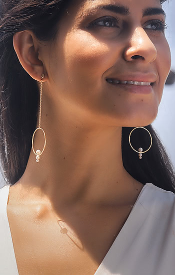 Office Shenanigans Earrings in Gold Plating