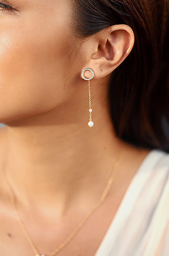 Friyay Vibes Earrings in Gold Plating