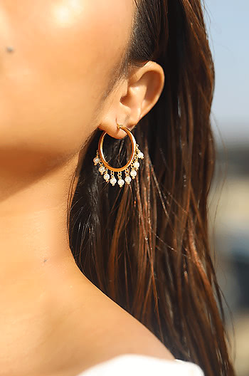 Lit All Day Earrings in Gold Plating