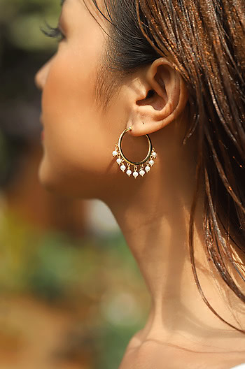 Lit All Day Earrings in Gold Plated 925 Silver