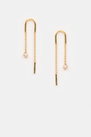 Slick Mode Earrings in Gold Plating