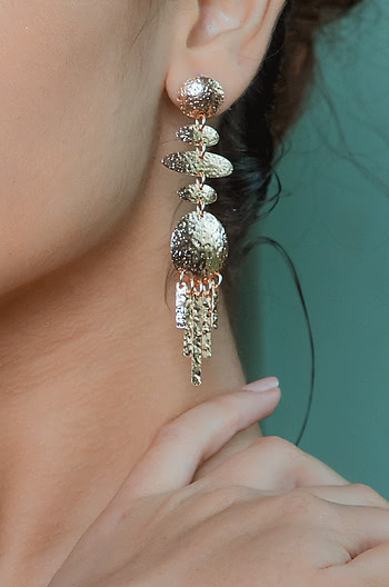 Right Round Earrings in Rose Gold Plating