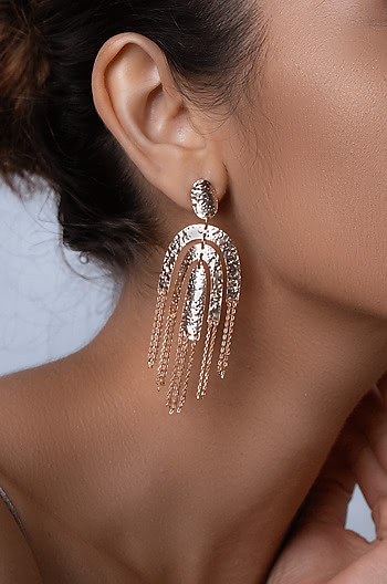 Chandelier Earrings in Rose Gold Plating